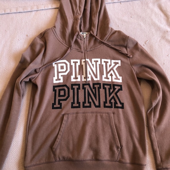 VS PINK Funnel Neck Half Zip Hoodie - Picture 1 of 4
